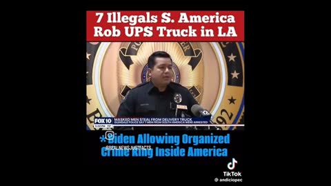Illegals Robbing UPS Truck ..