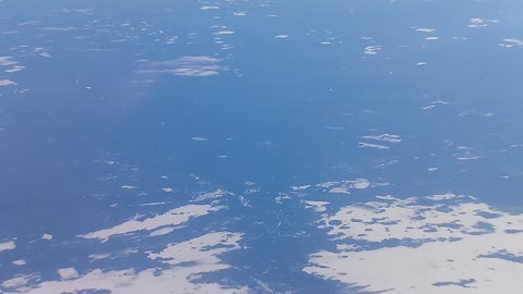 Earth from an airplane in winter