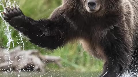 How to photograph a running grizzly bear #shorts