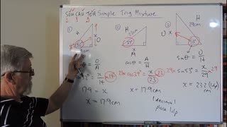 Math Trigonometry Set A 04 Mixture to Calculate the Numerator Mostly for Year/Grade 9 and 10