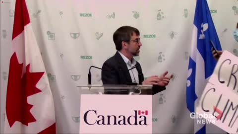 "You're a climate criminal!": Canadian minister interrupted during press conference in Montreal