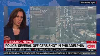Kamala Harris on gun control while Philadelphia shooting is unfolding