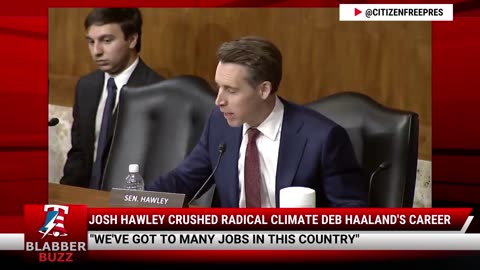 Josh Hawley Crushed Radical Climate Deb Haaland's Career