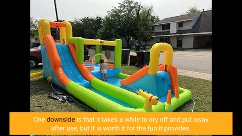 See Ratings: HONEY JOY Inflatable Water Slide, Giant Water Bounce House & Water Park for Kids B...