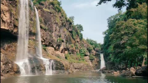 Beautiful nature| waterfall | beautiful hills
