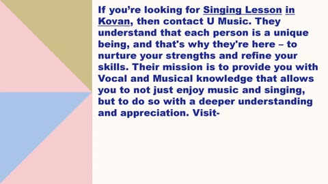 Best Singing Lesson in Kovan
