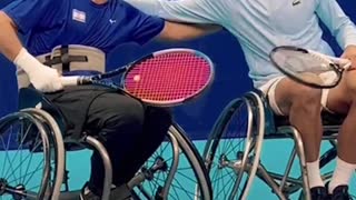 Novak Djokovic Makes a Fan's Dreams Come True By Playing Wheelchair Tennis With Him