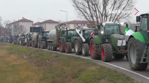 Milan Italy 🇮🇹 Farmer's Protest 🚜 Anti EU Policies, Anti Govt Lies