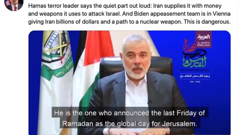 REMEMBER THIS? HAMAS LEADER SAYS Quiet Part Out Loud!