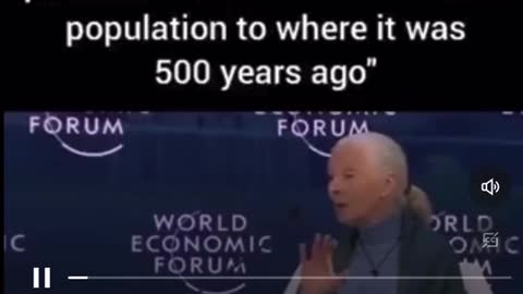 Elon Musk highlighting the World Economic Forums depopulation agenda.