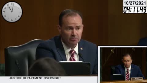 Sen Mike Lee castigates A.G. Garland on FBI memo * 10-27-2021