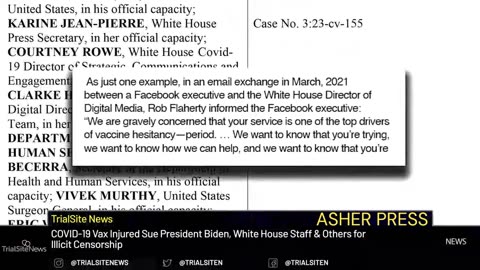 C-19 VaX Injured Sue President Biden, White House Staff & Others for Illicit Censorship