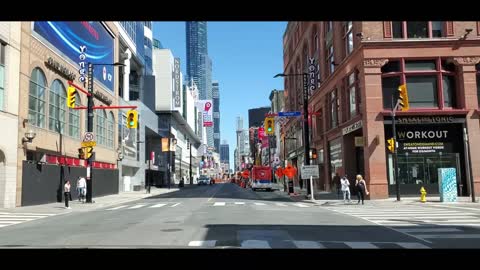 Driving on Young st Toronto Ontario Canada 06 16 2020