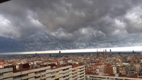 Stunning storm sky in Barcelona