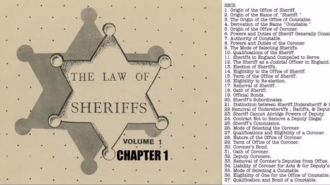 The Law of Sheriffs Chapter 1