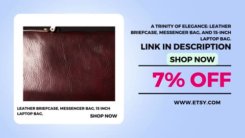 Sleek Leather Bags: Briefcase, Messenger & Laptop(Link in Description)