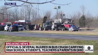 Ohio - Mass Casualty Event - Semi-Truck Rear-Ends a Charter Bus Carrying High School Students on I-70