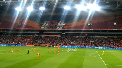 First goal of México ...Exhibition game Netherlands & México