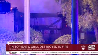 Restaurant destroyed by fire in Tonopah