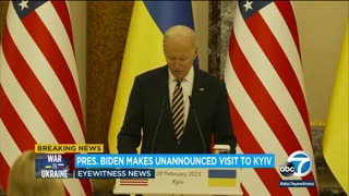 Prisident BIDEN MAKES Surprise Ukraine Visit