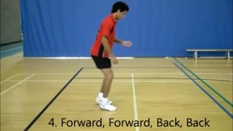 Badminton Training Foot Steps Grip on Full Court
