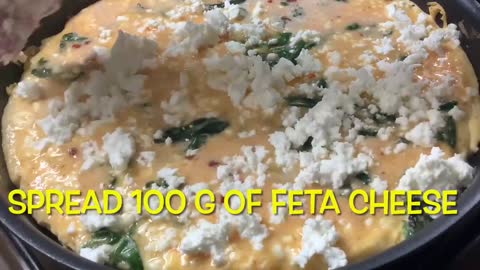 SPINACH & FETA FRITTATA _ Mediterranean Diet, Keto, Low Carb