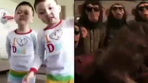 Bruno Mars and the monkeys video cover by babies