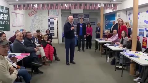 "PATHETIC": Crowd Laughs As Biden Asks Handlers If He's Allowed To Take Questions