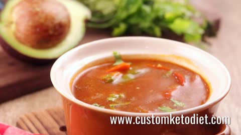 Keto Chicken Taco Soup - Recipe and Nutritional Information in the Description #ketodietplan