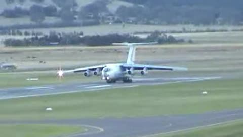 Soviet Ilyushin IL-76 Takeoff at Canberra Airport