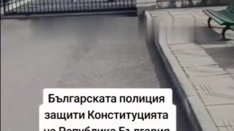 In Bulgaria, He drew the Symbol Z in Front of the Embassy of Ukraine