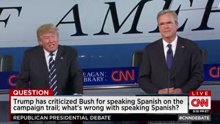 Trump We speak English here, not Spanish