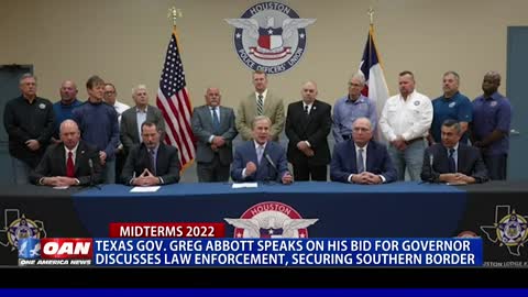 Texas Gov. Greg Abbott speaks on his bid for re-election