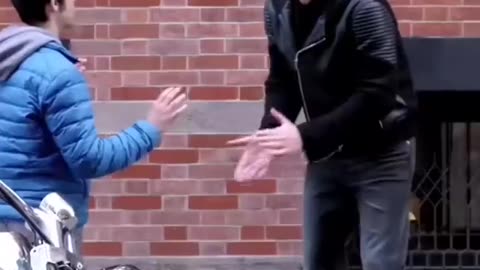 A magician on the street