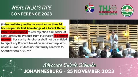 Health Justice Conference (Johannesburg) - Advocate Sabelo Sibanda