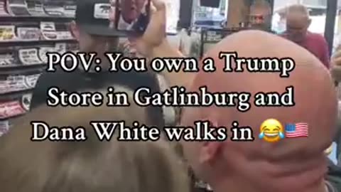 Imagine owning a Trump Store & Dana White walks in & FaceTimes President Trump himself 🔥🔥🔥
