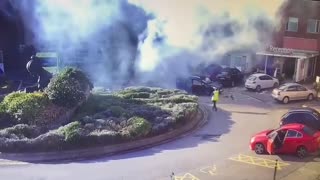 Moment Car Explodes Outside Liverpool Women’s Hospital and Driver Escapes