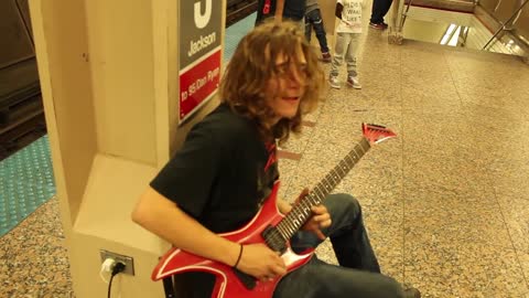 Chicago Street Performer Machete Mike Subway Artist Guitarist