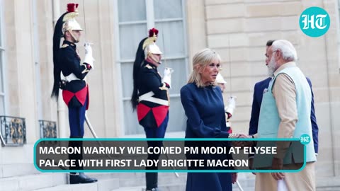 Macron Tells Wife To Make Way For PM Modi As He Hugs And Pats Him On Back | Watch