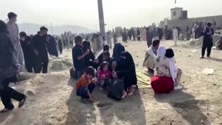 Gunshots fired near crowds by Taliban at Kabul airport