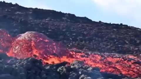 PITON DE LA FOURNAISE VOLCANO ERUPTION ON REUNION ISLAND FRANCE