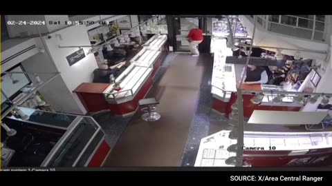 Jewelry Store Owner Doesn't Mess Around With Thug Thief!
