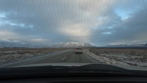 Driving to Thingvellir national park