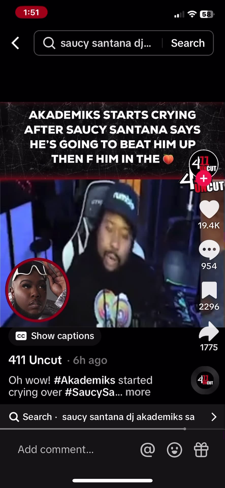 Dj Akademiks Crying