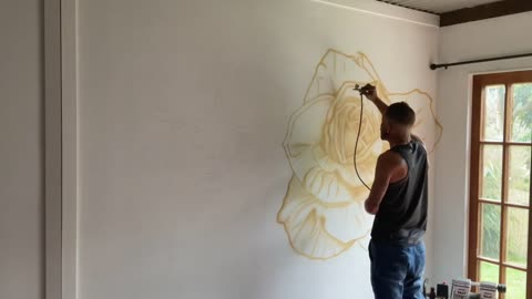 Freehand Airbrush wall mural, part 2