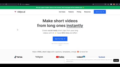 HOW TO USE VIDYO AI. Turn Long Videos to Short Videos