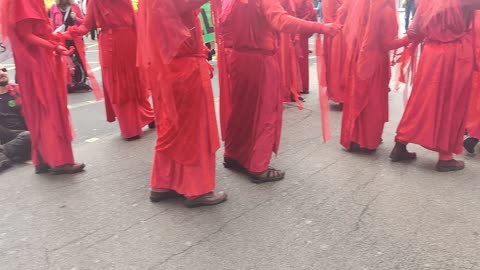 Extinction rebellion wierd red Ladies