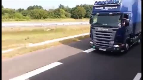 Insane truck speeds on the highway