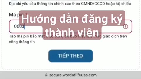 Hướng dẫn tạo ID tài khoản thành viên [ How to register become member of WORD OF LIFE]?