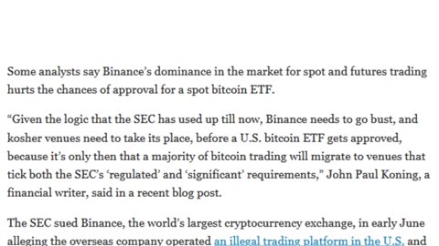 How Binance jeopardizes efforts for a spot Bitcoin ETF
